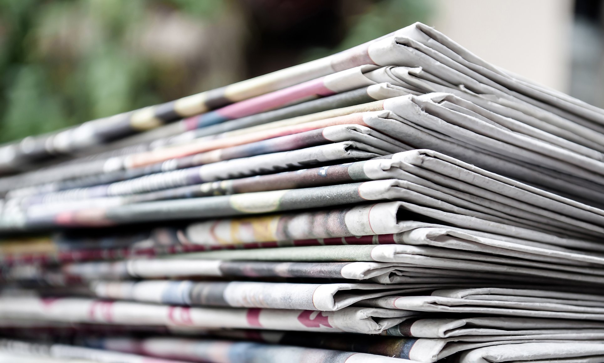 stack of newspapers