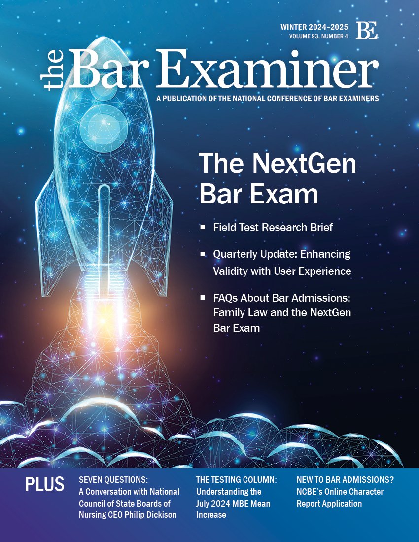 Winter 2024-2025 Bar Examiner Cover